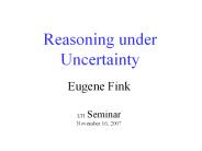 Reasoning under Uncertainty
