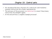 Chapter 10- Control units