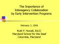 The Importance of Interagency Collaboration by Early Intervention Programs PowerPoint PPT Presentation