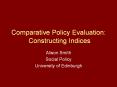 Comparative Policy Evaluation: Constructing Indices PowerPoint PPT Presentation