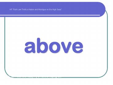 HF Mr. Putter and Tabby Fly a Plane