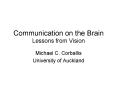Communication on the Brain Lessons from Vision PowerPoint PPT Presentation