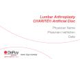 Lumbar Arthroplasty CHARIT Artificial Disc PowerPoint PPT Presentation