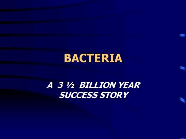 BACTERIA