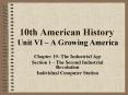 10th American History Unit VI A Growing America PowerPoint PPT Presentation