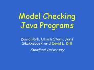Model Checking Java Programs