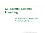 12. Manual Material Handling