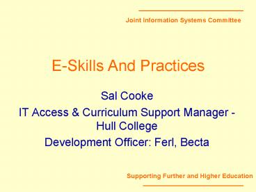 ESkills And Practices