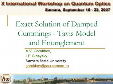 Exact Solution of Damped Cummings Tavis Model and Entanglement