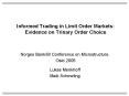 Informed Trading in Limit Order Markets: Evidence on Trinary Order Choice PowerPoint PPT Presentation