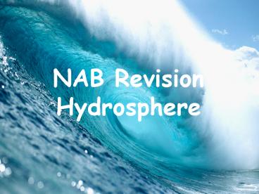 NAB Revision Hydrosphere