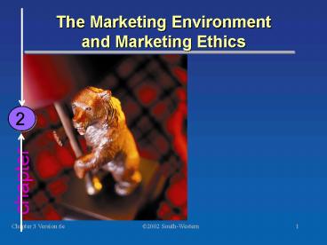 The Marketing Environment and Marketing Ethics
