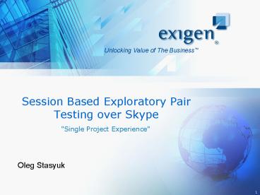 Session Based Exploratory Pair Testing over Skype