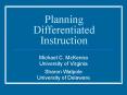 Planning Differentiated Instruction PowerPoint PPT Presentation
