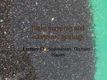 Field mapping and economic geology