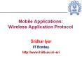 Mobile Applications: Wireless Application Protocol PowerPoint PPT Presentation