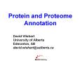 Protein and Proteome Annotation PowerPoint PPT Presentation