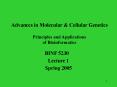 Principles and application of molecular of Bioinformatics sequence analysis. BINF 5230 PowerPoint PPT Presentation