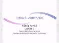 Interval Arithmetic PowerPoint PPT Presentation