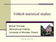 Yohkoh statistical studies