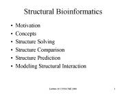 Structural Bioinformatics