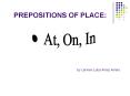 PREPOSITIONS OF PLACE: PowerPoint PPT Presentation