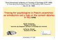 Third International Conference on Teaching of Psychology ICTP2008. St.Petersburg Psychological Socie PowerPoint PPT Presentation