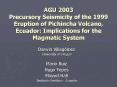AGU 2003 Precursory Seismicity of the 1999 Eruption of Pichincha Volcano, Ecuador: Implications for PowerPoint PPT Presentation