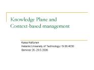 Knowledge Plane and Contextbased management