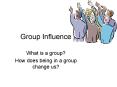 Group Influence PowerPoint PPT Presentation