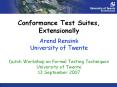 Conformance Test Suites, Extensionally PowerPoint PPT Presentation