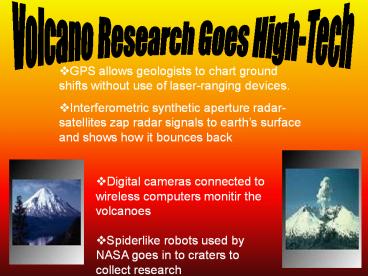 Volcano Research Goes High-Tech
