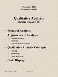 Qualitative Analysis Babbie Chapter 13 PowerPoint PPT Presentation