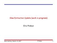 Slow Extraction Update work in progress