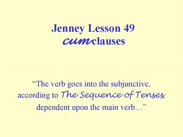 Jenney Lesson 49 cum clauses