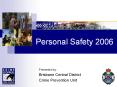 Personal Safety 2006 PowerPoint PPT Presentation