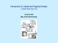 Introduction to Cultural and Regional Studies  Guided Workshop (VK) PowerPoint PPT Presentation