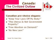 Canadian prochoice slogans: