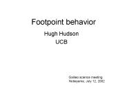 Footpoint behavior