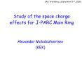 Study of the space charge effects for JPARC Main Ring PowerPoint PPT Presentation