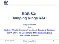 RDB S3: Damping Rings R PowerPoint PPT Presentation