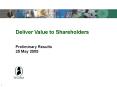 Deliver Value to Shareholders PowerPoint PPT Presentation