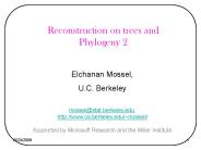 Reconstruction on trees and Phylogeny 2