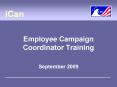 Employee Campaign Coordinator Training PowerPoint PPT Presentation