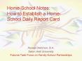 HomeSchool Notes: How to Establish a HomeSchool Daily Report Card PowerPoint PPT Presentation