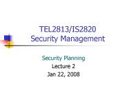 TEL2813IS2820 Security Management