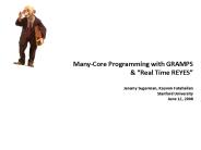 ManyCore Programming with GRAMPS