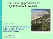 Recursive Approaches to QCD Matrix Elements
