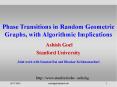 Phase Transitions in Random Geometric Graphs, with Algorithmic Implications PowerPoint PPT Presentation