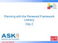 Planning with the Renewed Framework Literacy PowerPoint PPT Presentation